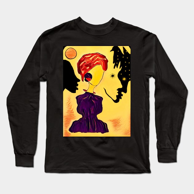 Perfume Botticelli in Purple Long Sleeve T-Shirt by Sarah Curtiss